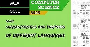 69. AQA GCSE (8525) SLR12 - 3.4 Characteristics and purposes of different languages
