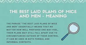 The Best Laid Plans of Mice and Men - Meaning & Origin