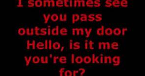 LIONEL RICHIE - HELLO LYRICS