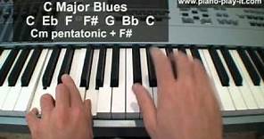 Piano Blues Scale Lesson - How to Play the Blues on Piano