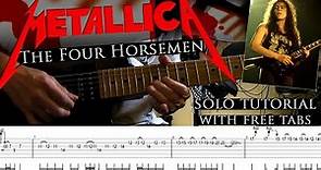 Metallica - The Four Horsemen 1st guitar solo lesson (with tablatures and backing tracks)