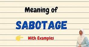 Daily vocabulary | Sabotage Meaning | Vocabgram