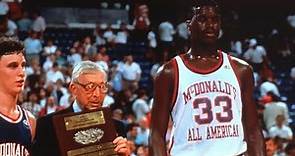 Shaquille O'Neal MONSTER Peformance at McDonalds All American Game 1989 - 18 Pts, 16 Rebs, 6 Blocks!