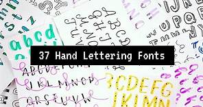 37 Hand Lettered Fonts! | How to write in different styles