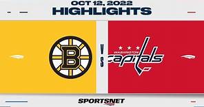 NHL Highlights | Bruins vs. Capitals - October 12, 2022