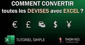 CONVERTIR des DEVISES avec EXCEL - Créez votre convertisseur de monnaie automatique (Tuto)