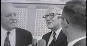 July 1964 - Warren Commission members Allen W. Dulles and John Sherman Cooper in Dealey Plaza