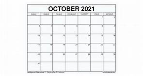 Printable October 2021 Calendar Templates with Holidays - VL Calendar