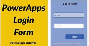 How to Create PowerApps Login Form