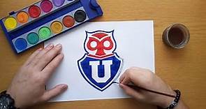 How to draw the Club Universidad de Chile logo - Cómo dibujar logotipo Universidad de Chile