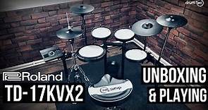 Roland TD-17 KVX2 electronic drums unboxing & playing by drum-tec