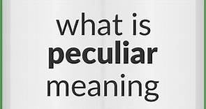 Peculiar | meaning of Peculiar