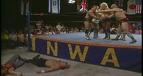NWA Ric Flair and The Four Horsemen DESTROY The Road Warriors 06/21/1986