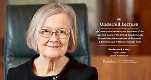 A Conversation with Former President of the Supreme Court of the United Kingdom, Lady Brenda Hale