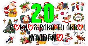 20 IDEAS PARA DECORAR TU ÁRBOL NAVIDEÑO/ 20 Christmas tree ideas / 20 ideias para árvores de natal
