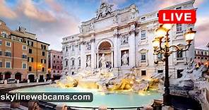 【LIVE】 Webcam Fontaine de Trevi - Rome | SkylineWebcams