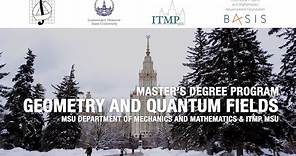 International Master program Geometry and Quantum Fields