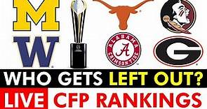 College Football Playoff Rankings 2023 LIVE - CFP Bracket: Is Alabama, Florida State Or Texas OUT?