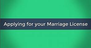 Applying for a Marriage License