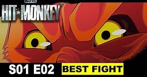 Marvel's Hit-Monkey Season 1 Episode 2 BEST FIGHT SCENE | FIGHT