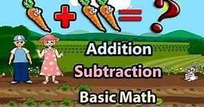 Basic Math For Kids: Addition and Subtraction, Science games, Preschool and Kindergarten Activities