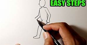 How to draw people walking | EASY TO FOLLOW!