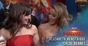 Chloe Bennet and Elizabeth Henstridge on the Captain Marvel Red Carpet