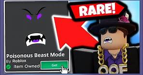 How To Get "Poisonous Beast Mode" Face For *FREE!* On ROBLOX!