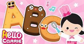 🍰Sing ABC🍰 Bake delicious ABC cookies | Alphabet Song | Hello Carrie Kids Song