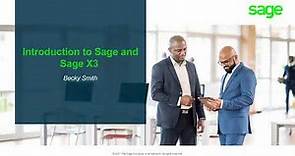 Introduction to Sage and Sage X3
