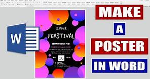 How to make a POSTER in Word | Microsoft Word Tutorials