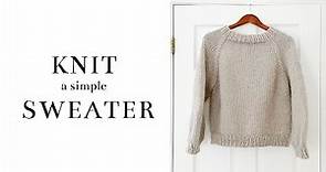 How to Knit a Simple Raglan Sweater | Free Pattern
