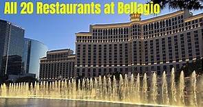 All Restaurants at The Bellagio in Las Vegas
