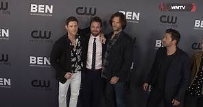 Supernatural meets Arrow, Jensen Ackles, Jared Padalecki and Stephen Amell arrive at The CW party