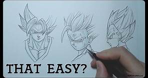 How to draw Dragonball Characters - EASY Tutorial