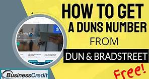 How to Get a DUNS Number from Dun and Bradstreet