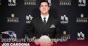 New England Patriots Joe Cardona Honored as 2023 Salute to Service Recipient