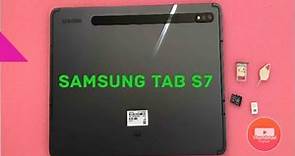 Samsung Tab S7 how to insert and remove Sim / Sd card