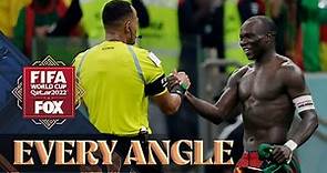 Cameroon's Vincent Aboubakar receives a RED CARD for taking his shirt off in the 2022 FIFA World Cup