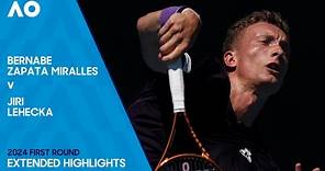 Bernabe Zapata Miralles v Jiri Lehecka Extended Highlights | Australian Open 2024 First Round