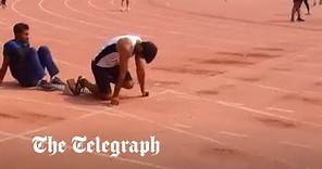 Lone runner competes in 100m race after anti-doping sting in India