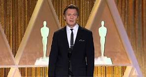 Liam Neeson honors Maureen O’Hara at the 2014 Governors Awards