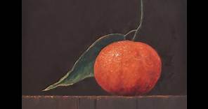 Cómo pintar una mandarina al óleo - Fruta