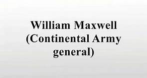 William Maxwell (Continental Army general)