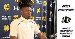 WR Kris Mitchell's first Notre Dame press conference