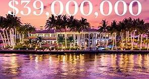 Inside a $39,000,000 Waterfront Estate in Fort Lauderdale Florida | Mega Mansion Tour