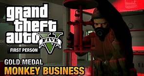 GTA 5 - Mission #54 - Monkey Business [First Person Gold Medal Guide - PS4]