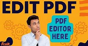 How to edit PDF files | PDF Editor | Adobe Alternative | Best | Online | Foxit