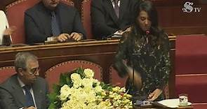 Gianni Letta al Senato per la commemorazione di Silvio Berlusconi in rappresentanza della famiglia