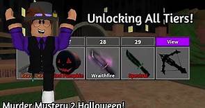 Unlocking *ALL TIERS* of the Murder Mystery 2 Halloween Battlepass! (MAIN EVENT)